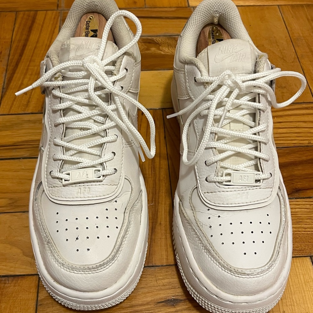 Nike Air Force 1s  White Sneakers